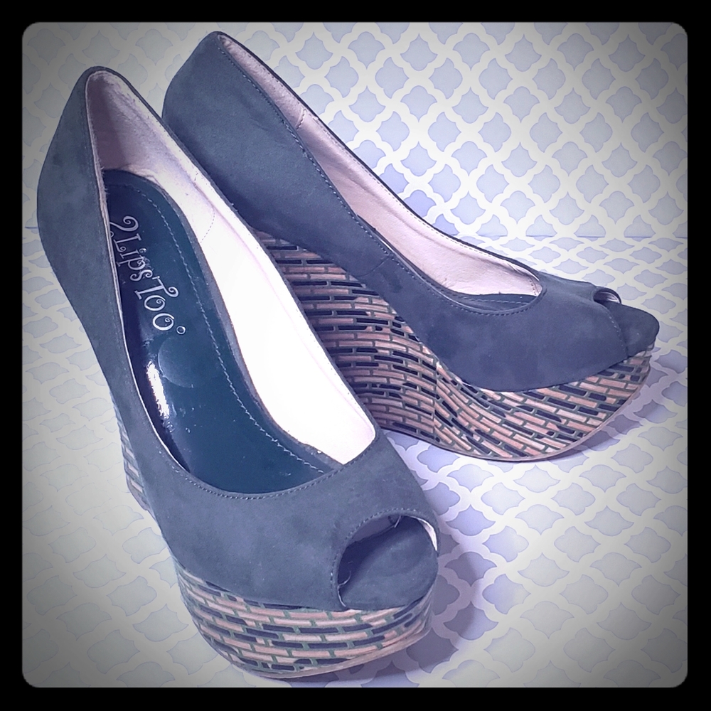 Peekaboo Toe Wedges